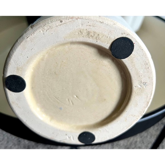 Harlequin Pattern Tall Vase with Matte Pastels and Black - Picture 10 of 10